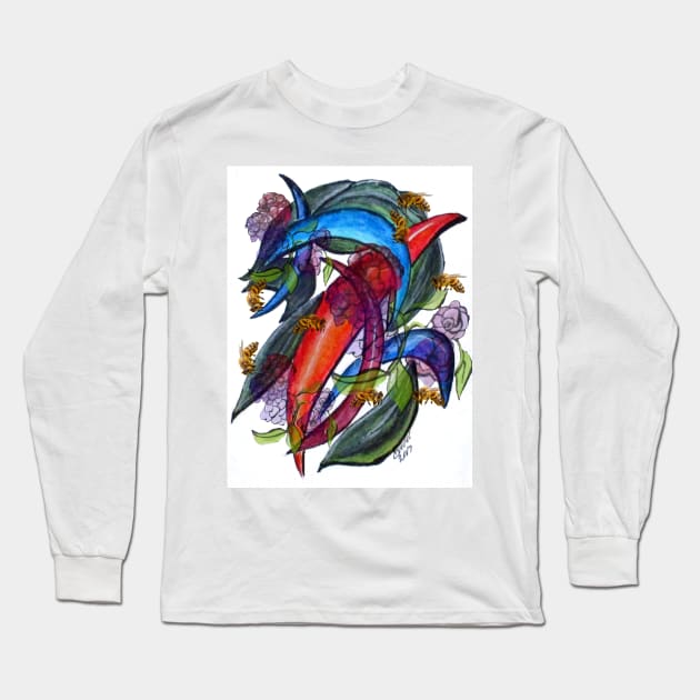 Designer Flower No5. Long Sleeve T-Shirt by cjkell